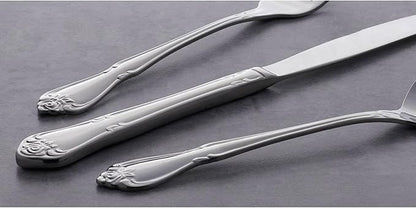 Oneida B552004C True Rose Everyday Flatware Dinner Spoons, Set Of 4, 6.75" L x 1.6" W