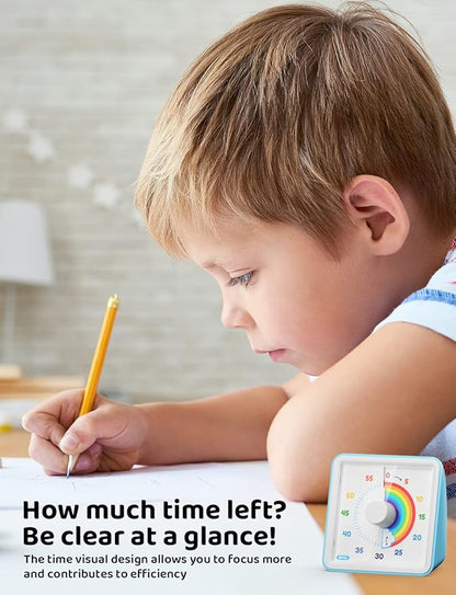 LIORQUE 60 Minute Visual Timer for Kids, Visual Countdown Timer for Classroom
