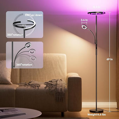 SIBRILLE Upgraded RGBCW Floor Lamp