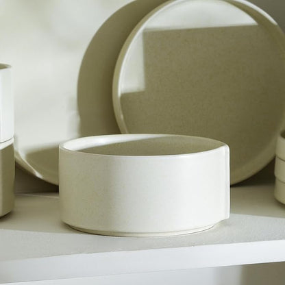 Stone Lain Bao 4-Piece Bowl Set Stoneware, Beige
