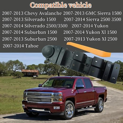 20835553 Driver Side Power Master Control Window & Door & Mirror Lock Switch