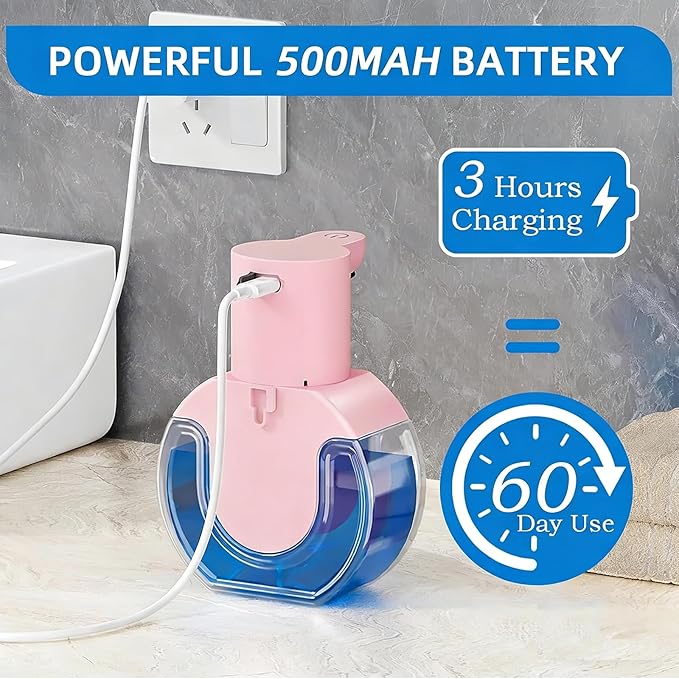 2Pack Automatic Soap Dispenser Touchless, Rechargeable Liquid Soap Dispenser