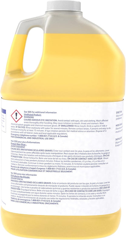 Diversey Limon Pot & Pan Detergent - Tough On Grease, Easy On Hands - High-Sudsing Liquid Dish Soap Concentrate, Lemon Fresh Scent, 1-Gallon (Pack of 2)