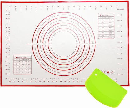 Large 24" x 16" Silicone Baking Mat | Non-Slip Pastry & Dough Mat