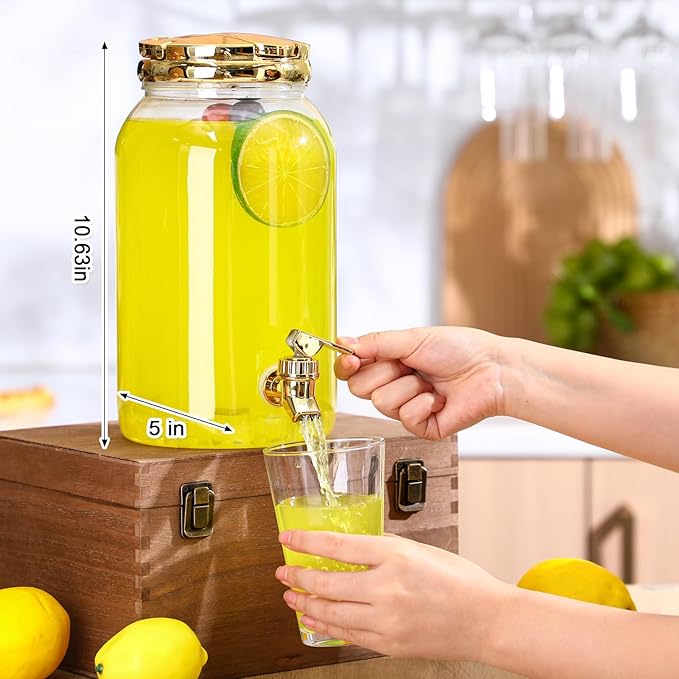 Havawish 2 Pcs 1 Gallon Plastic Beverage Dispenser