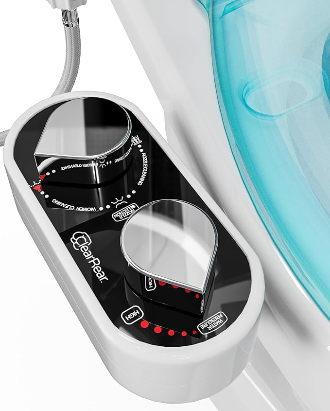 CLEAR REAR Bidet Attachment for Toilet Seat