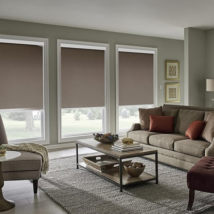 ZSHINE Motorized Blackout Window Blinds Customize Width Remote Control Wireless