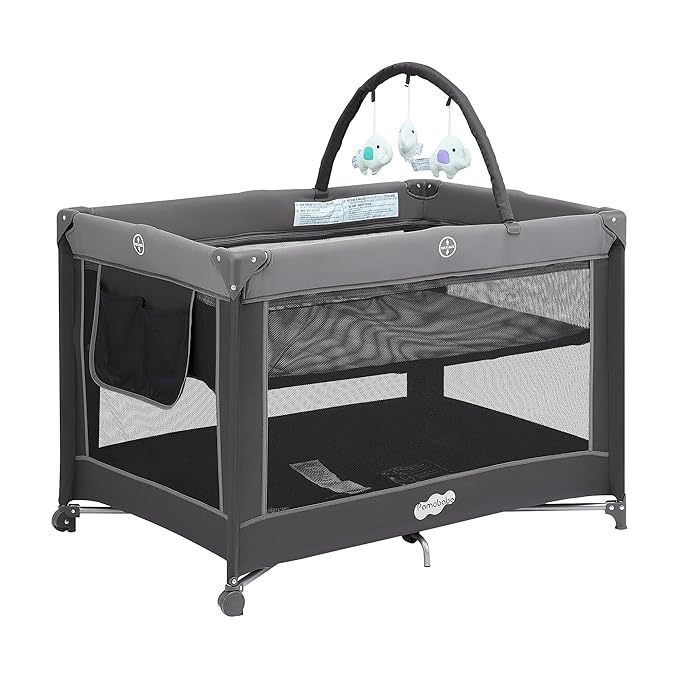 Pamo Babe Portable Playpen Foldable Playard Portable Crib for Baby and Toddlers