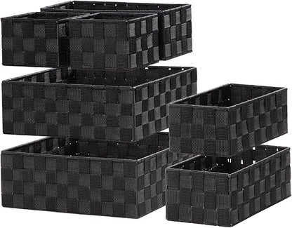 Posprica Small Baskets for Organizing Woven Storage for Shelves, Decorative