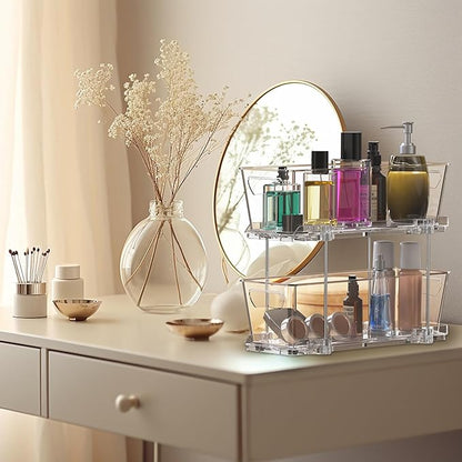 Simple Houseware 2-Tier Narrow Basket Drawer Cabinet Pull-Out Organizer