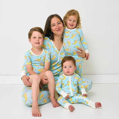 Little Sleepies Two-Piece Pajama Set for Boys & Girls, Soft Viscose from Bamboo Toddler Pajamas for Kids, Family Matching PJs