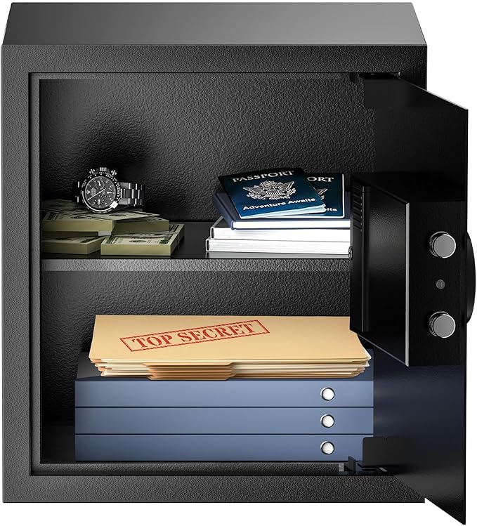 Bonsaii Steel Safe Box with Digital Keypad Lock, 1.2 Cubic Feet Security