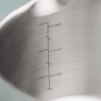 Tramontina Tempo Tri-Ply Base Stainless Steel 4-Quart Sauce Pan