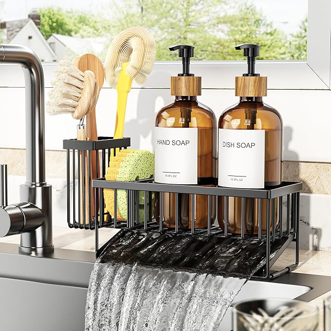 Cisily Kitchen Dish Soap Dispenser Set