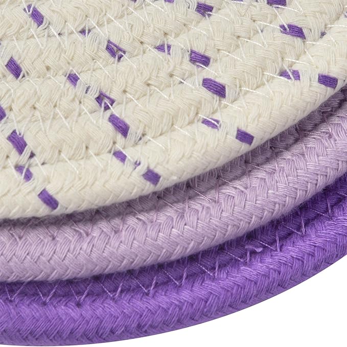 Pot Holders Set Trivets Set 100% Pure Cotton Thread Weave Hot Pot Holders Set
