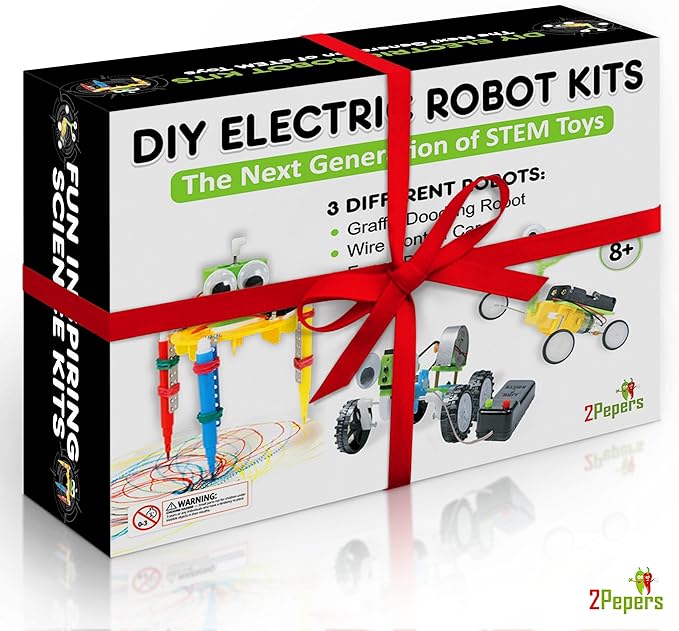 DIY Robotic Science Kits for Kids Age 8-12 6-8, STEM Projects for Kids Ages 8-12, Building Robot Kit Experiments, Educational Toys for Ages 8-13, Gifts for Boys & Girls Age 6 7 8 9 10 11 12 Years Old