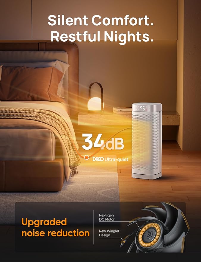 DREO Space Heaters for Indoor Use, 1500W Fast Heating Portable Heaters