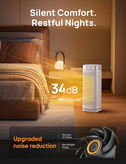 DREO Space Heaters for Indoor Use, 1500W Fast Heating Portable Heaters