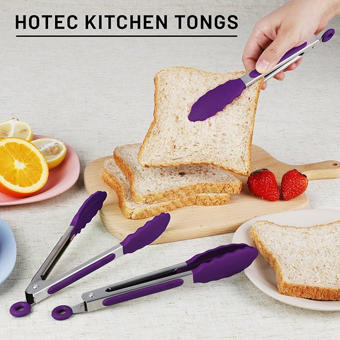 Hotec Mini Silicone Kitchen Tongs