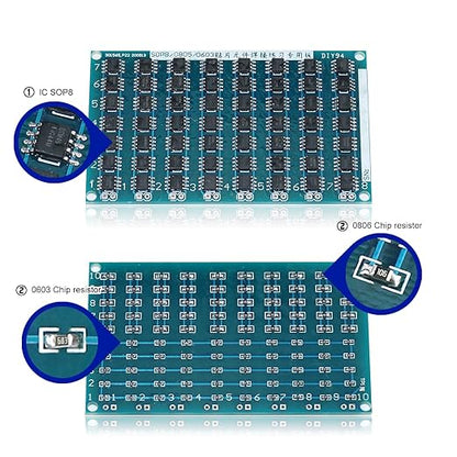Yidab Soldering Practice Kit DIY Blue PCB IC SOP8 SMD SMT Electronics Projects Soldering Kit Simple Welding Skills Learn Soldering Kit For Beginners (02SOP85)