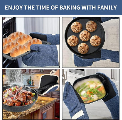 Oven Mitts and PotHolders Sets, Non-Slip Neoprene Oven Mitts are Suitable