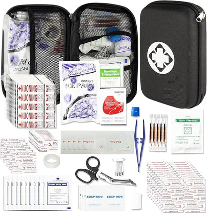 276Pcs First-Aid Kit Emergency-Kit Home-Car - First Aid Kits Emergency Kit Home Essentials for Dorm Room First-Aid Kit Emergency Necessities for Boat Hiking Skating, Black YIDERBO
