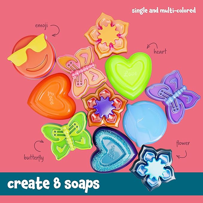 Dan&Darci Soap & Bath Bomb Making Kit for Kids, 3-in-1 Spa Science Kits, Christmas Craft Gifts for Girls & Boys Age 6-12 Year Old Girl Crafts: DIY Experiment Toys, Gift for Kid Ages