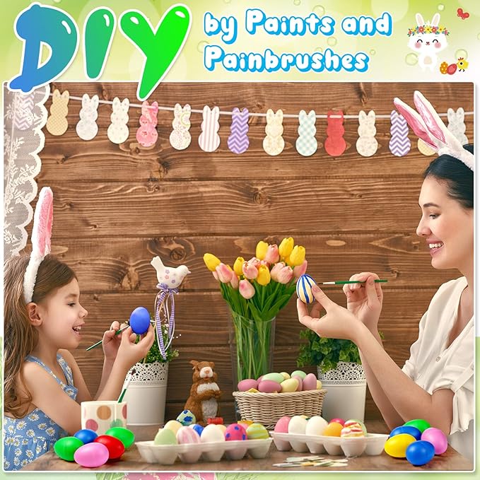 100 Pieces Egg Shakers Musical Instruments Percussion Maracas Egg for Kids Toys Plastic Easter Shaker for Learning DIY Painting, Classroom Music, Rhythm(5 Color)