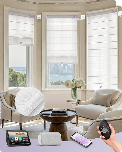 Graywind Smart Roman Shades 20% Blackout Compatible