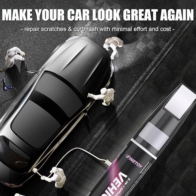 GBA/WA8555 Black Touch Up Paint for Chevrolet, Car Scratch Repair Paint Kit with 2 in 1 Brush and Pen Nip, Exact-Match & Quick Drying Design for Chips and Nicks