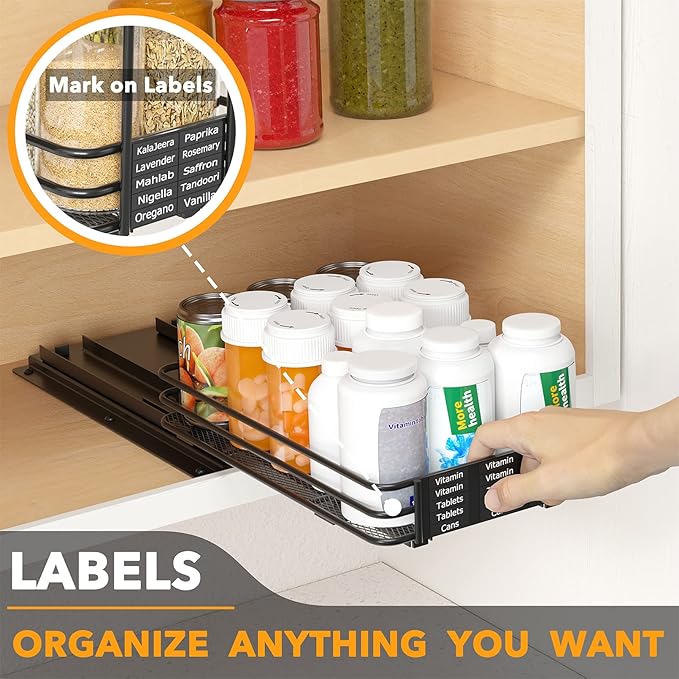 SpaceAid Pull Out Spice Rack Organizer