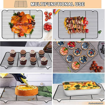 P&P CHEF Cooling Baking Rack Pack of 2, 16.6" x 11.5", Stainless Steel Cooling