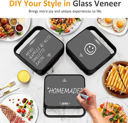 Sunvivi Pro Waffle Maker with Removable Non-stick Plates, Electric Sandwich