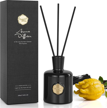 XEPTLE Reed Diffuser Set, 7.04 oz Oud & Bergamot Scent Diffuser