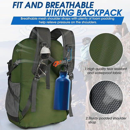 IGOLUMON Hiking Backpack 40L Packable Lightweight Camping Backpack Men Women Waterproof Hiking Daypack Outdoor Travel Daypack