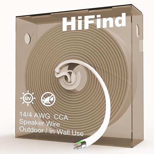 HiFind 14/4 Gauge AWG Outdoor Speaker Wire Bulk 150 FT