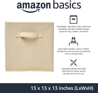 Amazon Basics Collapsible Fabric Storage Cube Bins Organizer