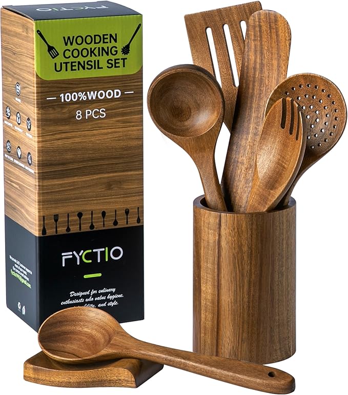 Wooden Utensil Set 8 Pcs