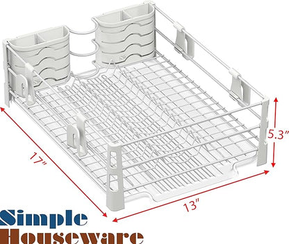 Simple Houseware White Dish Drying Rack