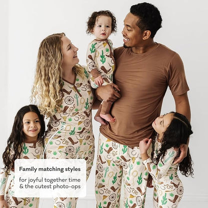 Little Sleepies Two-Piece Pajama Set for Boys & Girls, Soft Viscose from Bamboo Toddler Pajamas for Kids, Family Matching PJs