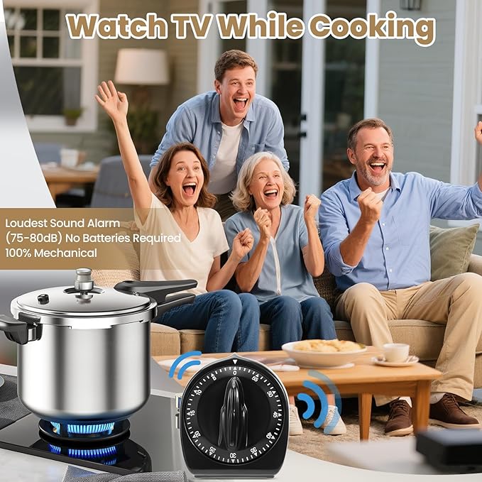 Kitchen Timers for Cooking, 60 Minute Wind Up