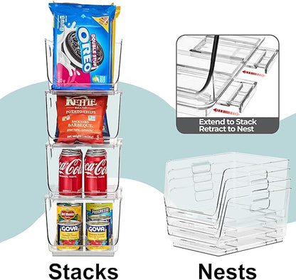 Sorbus Stackable Storage Bins Open Front