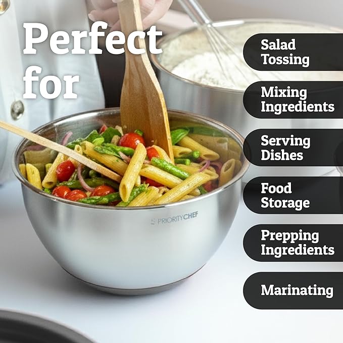Priority Chef Stainless Steel Mixing Bowls