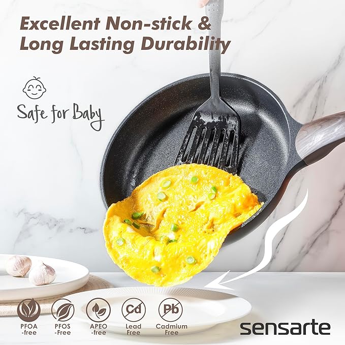 SENSARTE Pots and Pans Set Nonstick, Non-toxic Healthy Non Stick Kitchen