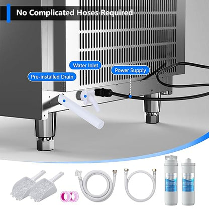 Coolake Commercial Ice Maker Machine 450lbs/24H