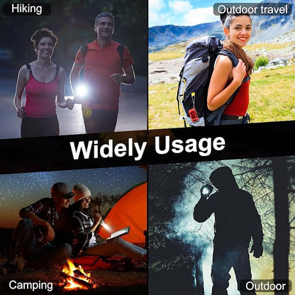 Mudder 24 Pieces Hand Crank Flashlight with LED Self Powered Charging Torch Dynamo for Camping Emergency(Red, Grey, Yellow, Green)