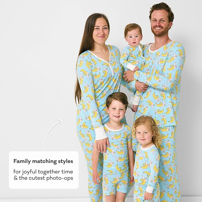 Little Sleepies Two-Piece Pajama Set for Boys & Girls, Soft Viscose from Bamboo Toddler Pajamas for Kids, Family Matching PJs