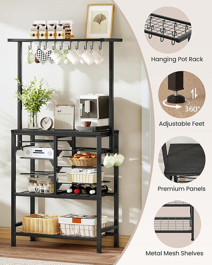 CHOEZON Pots and Pans Organizer Rack, Kitchen Bakers Rack, Kitchen Island Table