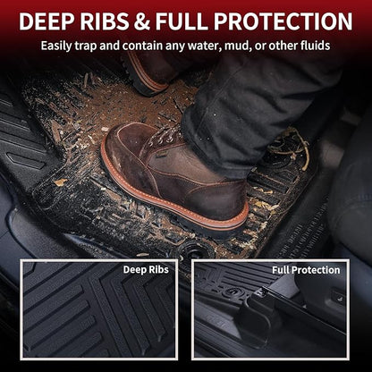 LASFIT Front Floor Mats Fit for Tacoma 2024-2026 (Only Fit Auto Tran) Custom Fit All Weather Protection TPE Floor Liners for Tacoma Accessories Front Row Car Mats (Not Include The 2nd Row Floor mats)