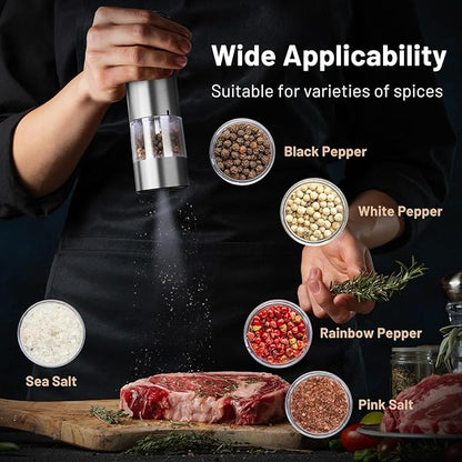 SIMPLETASTE Electric Salt and Pepper Grinder Set